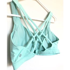 Lululemon Athletica Sz10 Pale Turquoise Sports Bra